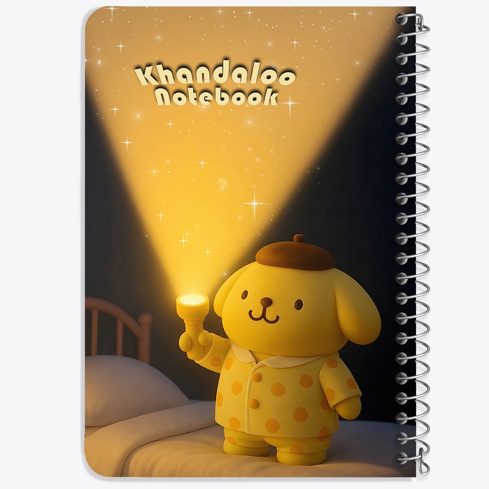 دفتر طراحی 50 برگ خندالو طرح پوم پوم پورین (Pompompurin) کد N9727