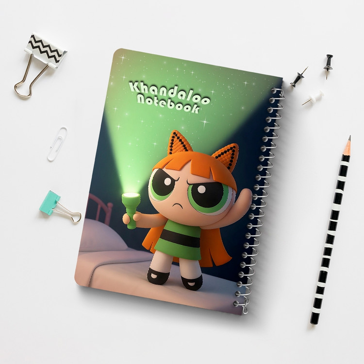 دفتر طراحی 50 برگ خندالو طرح پاورپاف گرلز (The Powerpuff Girls) کد N9726