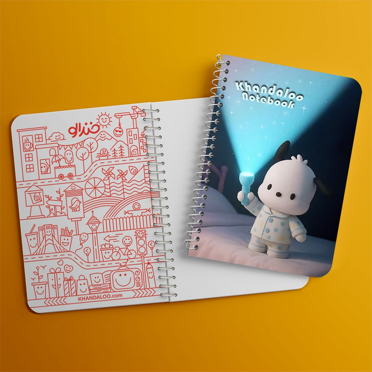 دفتر طراحی 50 برگ خندالو طرح پوچاکو (Pochacco) کد N9724