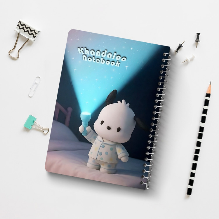 دفتر طراحی 50 برگ خندالو طرح پوچاکو (Pochacco) کد N9724