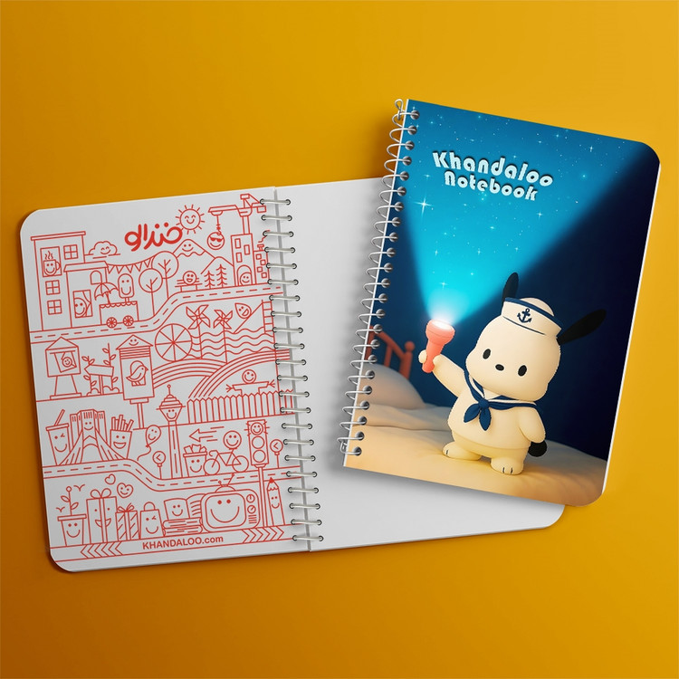دفتر طراحی 50 برگ خندالو طرح پوچاکو (Pochacco) کد N9719