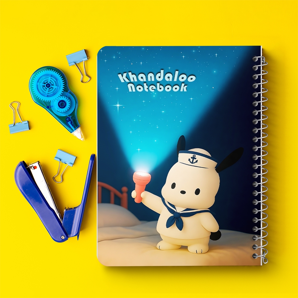 دفتر طراحی 50 برگ خندالو طرح پوچاکو (Pochacco) کد N9719