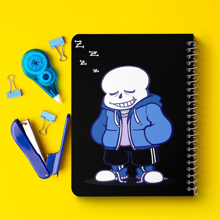 دفتر طراحی 50 برگ خندالو طرح سنس آندرتیل (Undertale) کد N9682