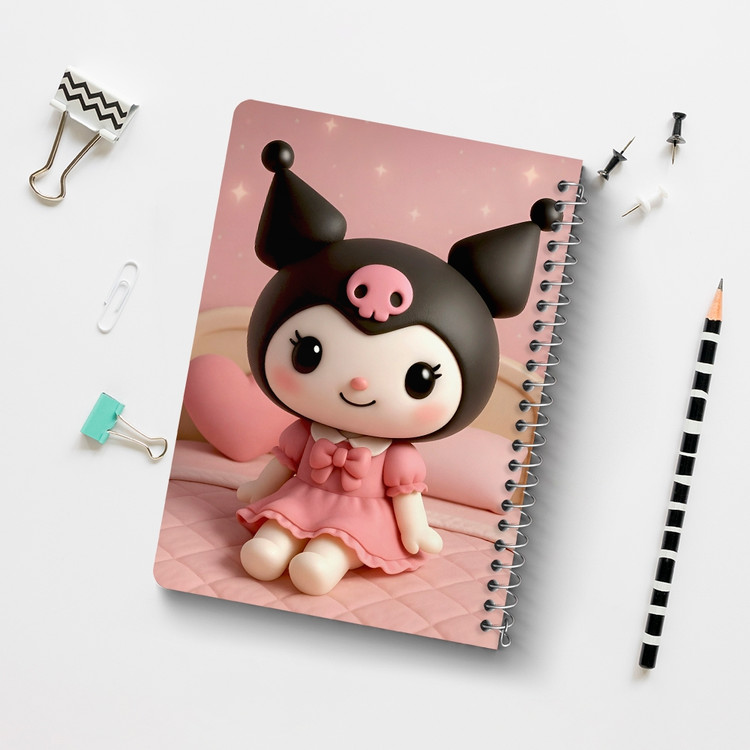 دفتر طراحی 50 برگ خندالو طرح کرومی (Kuromi) کد N9659