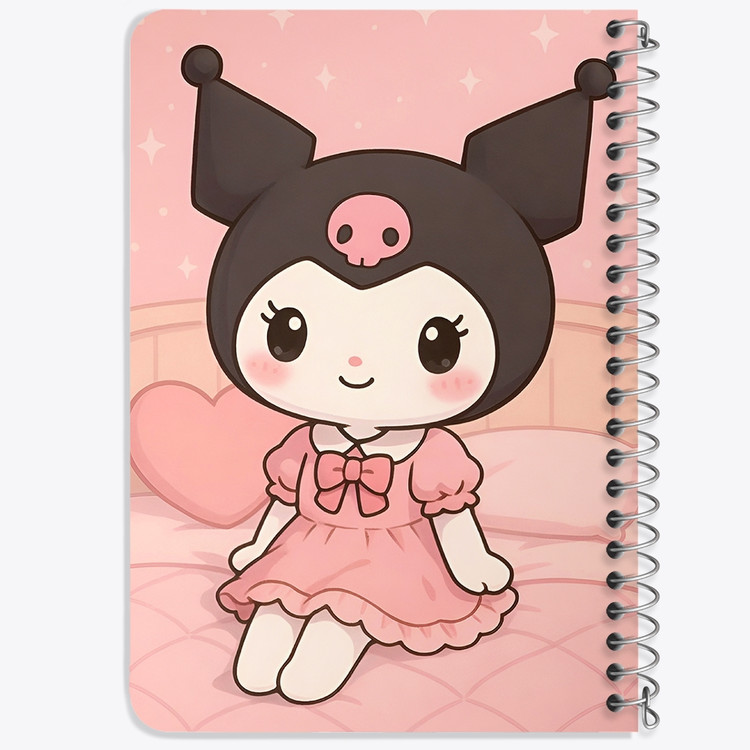 دفتر طراحی 50 برگ خندالو طرح کرومی (Kuromi) کد N9658