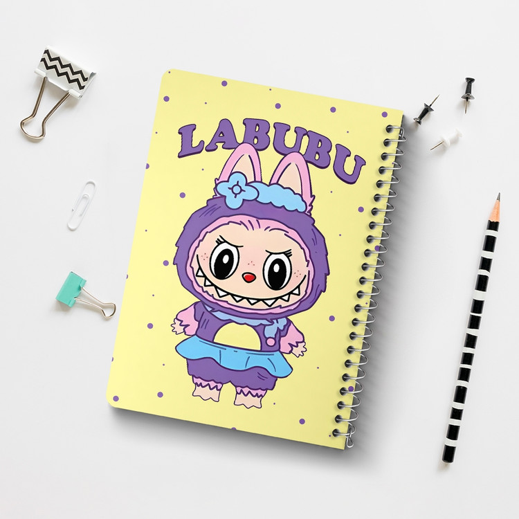 دفتر طراحی 50 برگ خندالو طرح عروسک لابوبو (Labubu) کد N9617