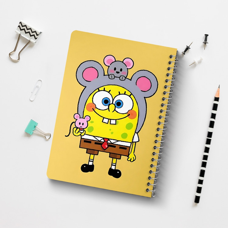 دفتر طراحی 50 برگ خندالو طرح باب اسفنجی کد N9580
