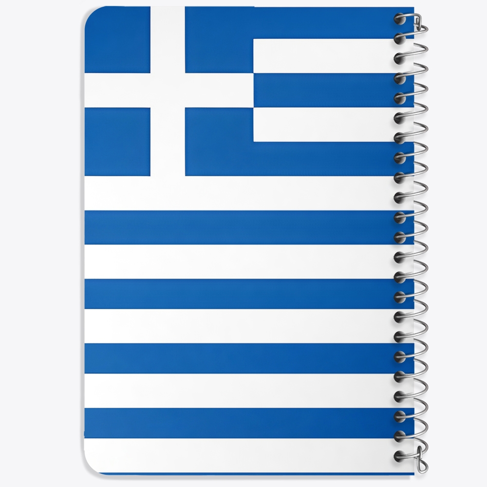 دفتر طراحی 50 برگ خندالو طرح پرچم یونان (Greece) کد 38487
