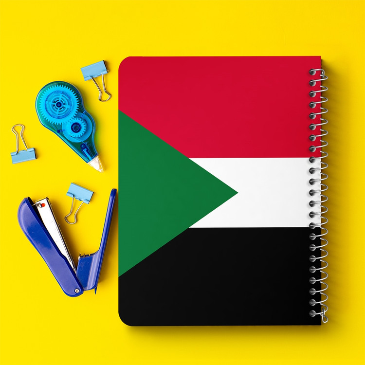 دفتر طراحی 50 برگ خندالو طرح پرچم سودان (Sudan) کد 38476