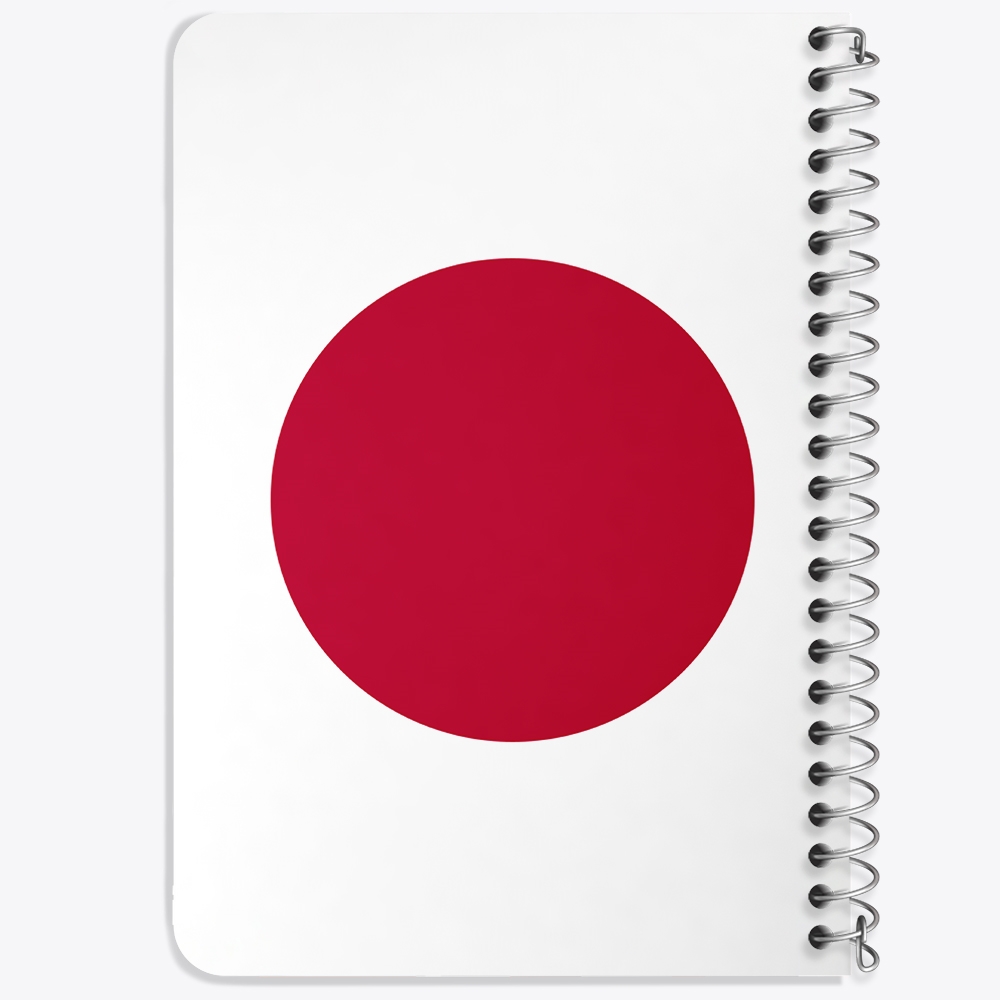 دفتر طراحی 50 برگ خندالو طرح پرچم ژاپن (Japan) کد 38467