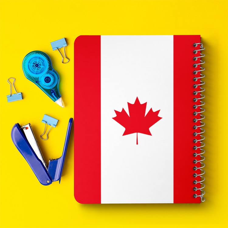 دفتر طراحی 50 برگ خندالو طرح پرچم کانادا (Canada) کد 38464