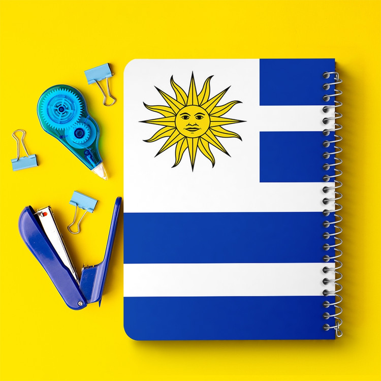 دفتر طراحی 50 برگ خندالو طرح پرچم اروگوئه (Uruguay) کد 38461