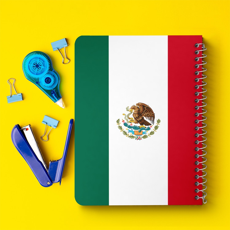 دفتر طراحی 50 برگ خندالو طرح پرچم مکزیک (Mexico) کد 38455
