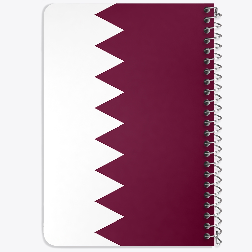 دفتر طراحی 50 برگ خندالو طرح پرچم قطر (Qatar) کد 38453