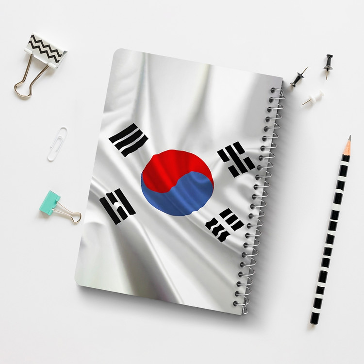 دفتر طراحی 50 برگ خندالو طرح پرچم کره جنوبی (South Korea) کد 38449