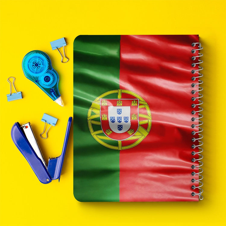 دفتر طراحی 50 برگ خندالو طرح پرچم پرتغال (Portugal) کد 38448