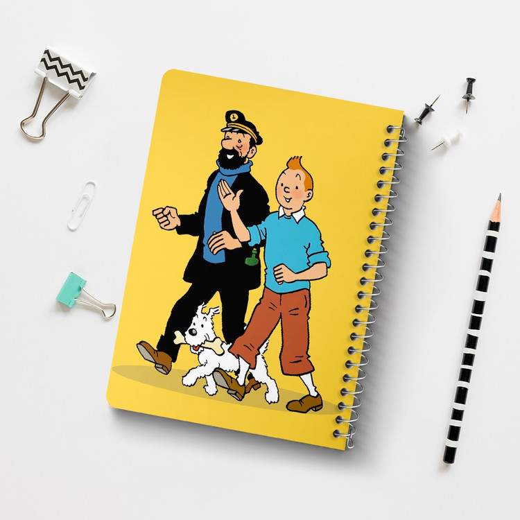 دفتر طراحی 50 برگ خندالو طرح تن تن (Tintin) کد 38211