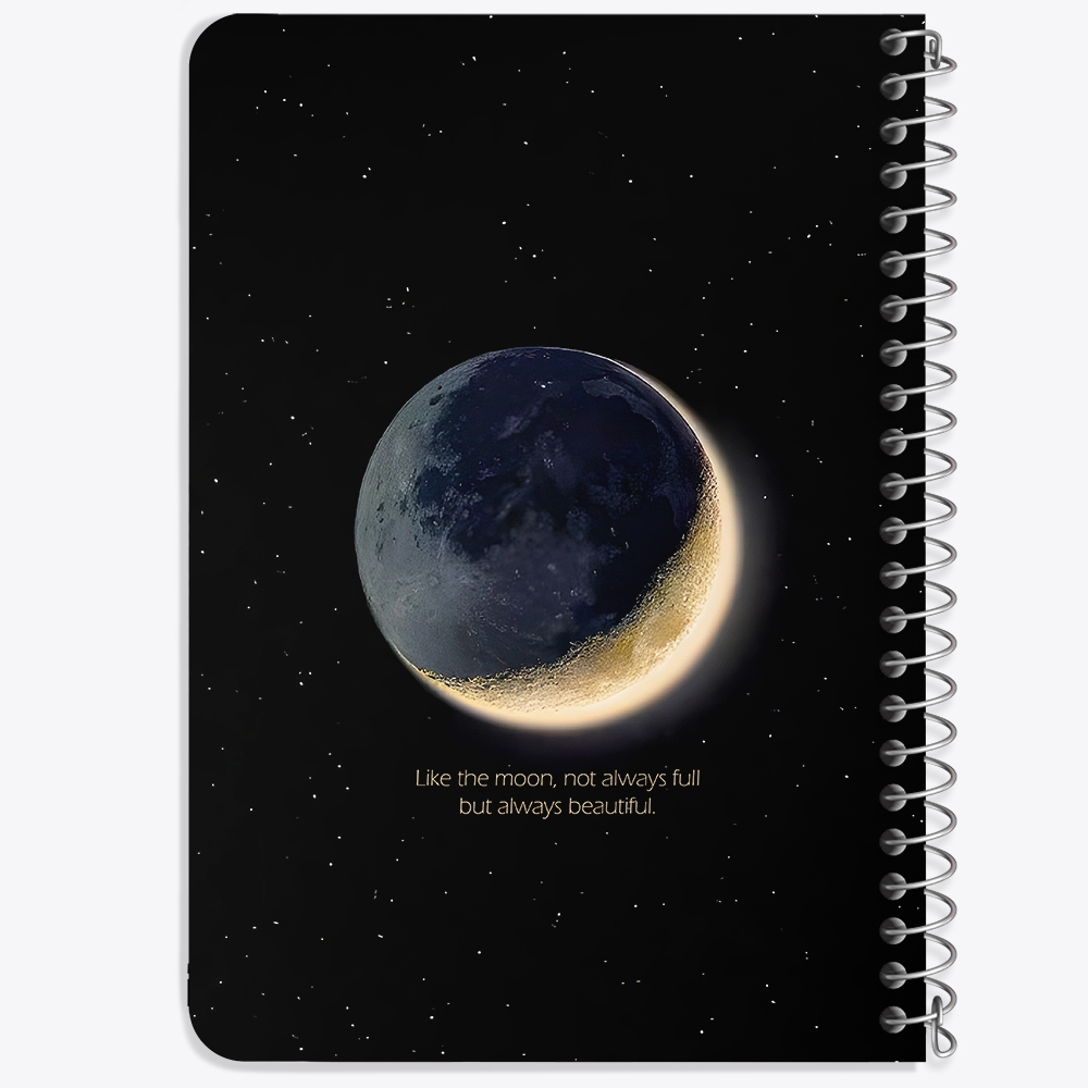 دفتر طراحی 50 برگ خندالو طرح ماه (Moon) کد 38088