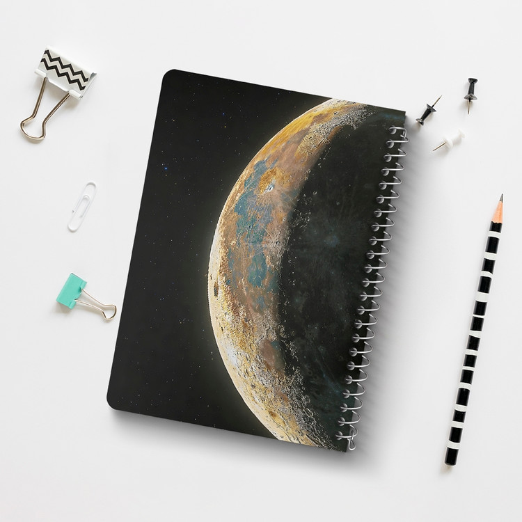 دفتر طراحی 50 برگ خندالو طرح ماه (Moon) کد 38074