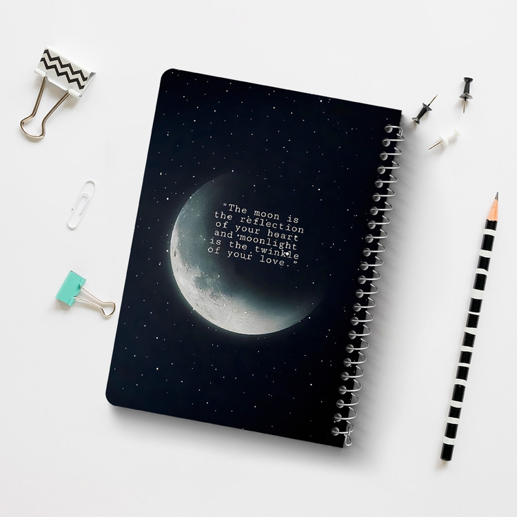 دفتر طراحی 50 برگ خندالو طرح ماه (Moon) کد 38067