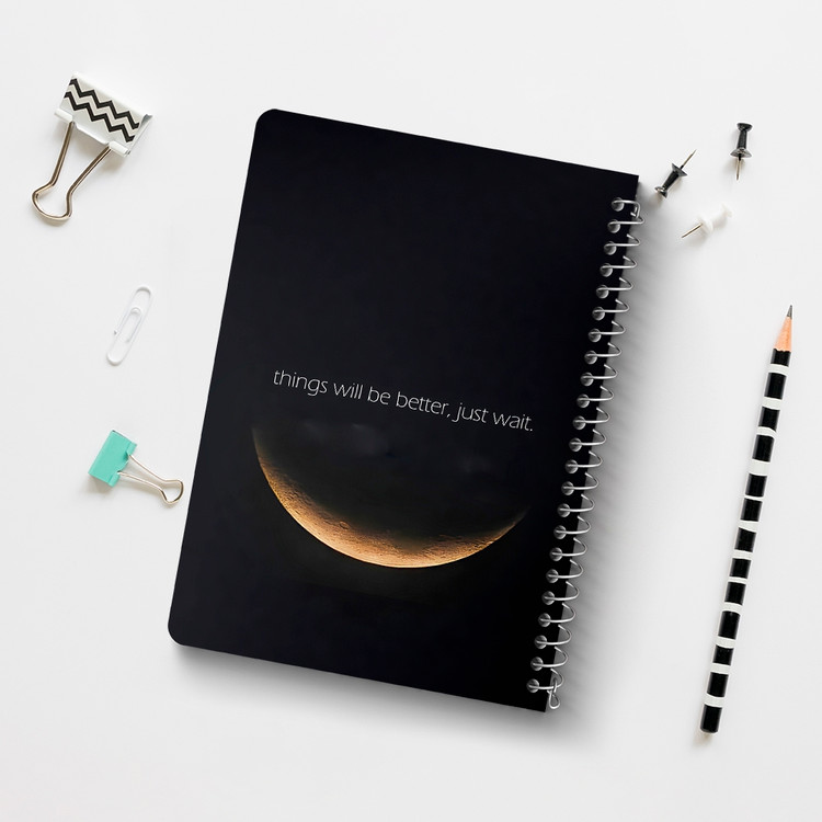 دفتر طراحی 50 برگ خندالو طرح ماه (Moon) کد 38051