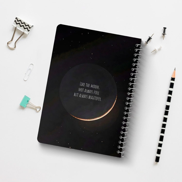 دفتر طراحی 50 برگ خندالو طرح ماه (Moon) کد 38045