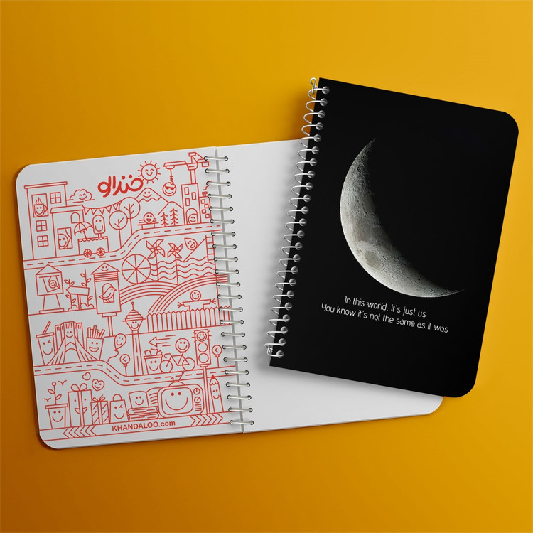 دفتر طراحی 50 برگ خندالو طرح ماه (Moon) کد 38043