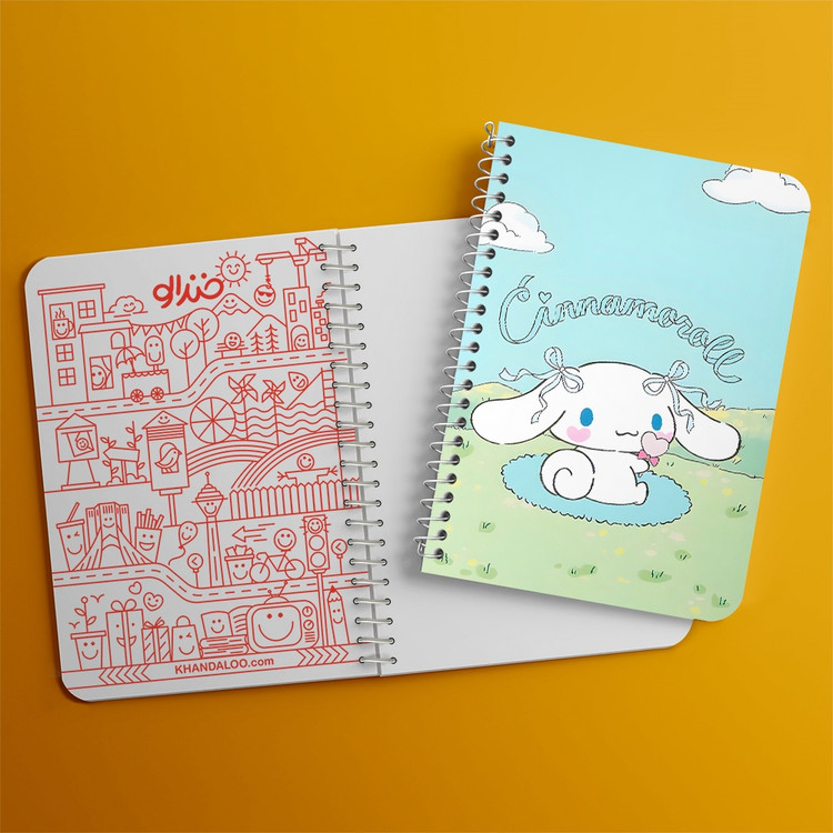 دفتر طراحی 50 برگ خندالو طرح سینامورول (Cinnamoroll) کد 37982