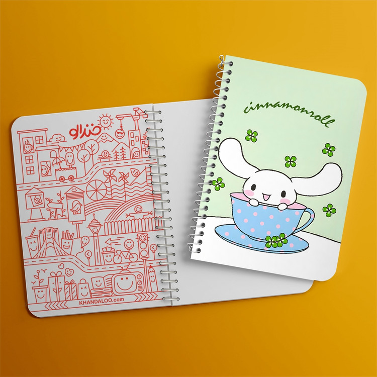 دفتر طراحی 50 برگ خندالو طرح سینامورول (Cinnamoroll) کد 37975