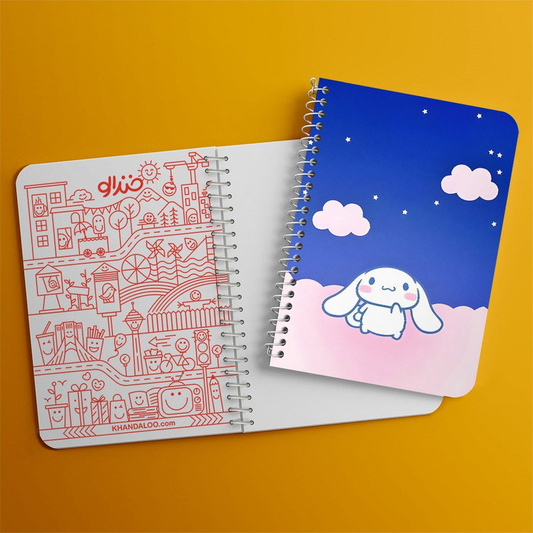 دفتر طراحی 50 برگ خندالو طرح سینامورول (Cinnamoroll) کد 37969