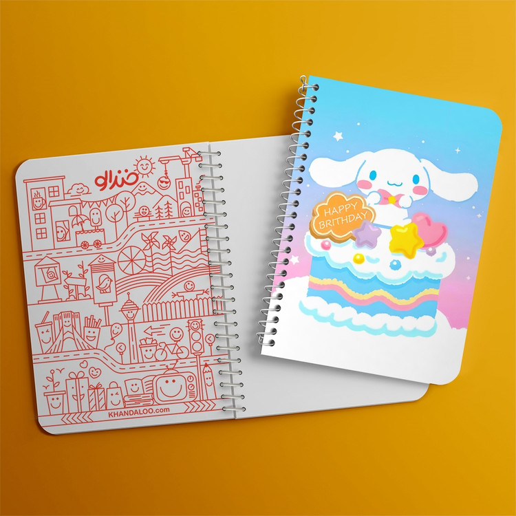 دفتر طراحی 50 برگ خندالو طرح سینامورول (Cinnamoroll) کد 37964