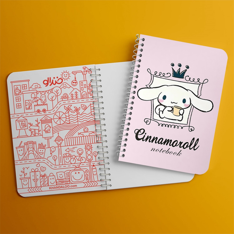 دفتر طراحی 50 برگ خندالو طرح سینامورول (Cinnamoroll) کد 37962