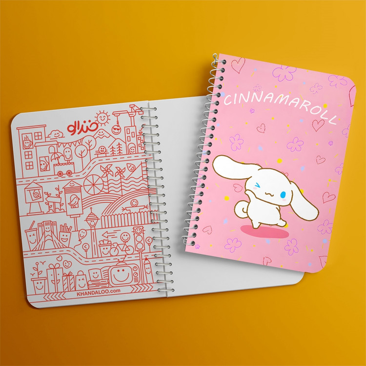 دفتر طراحی 50 برگ خندالو طرح سینامورول (Cinnamoroll) کد 37951