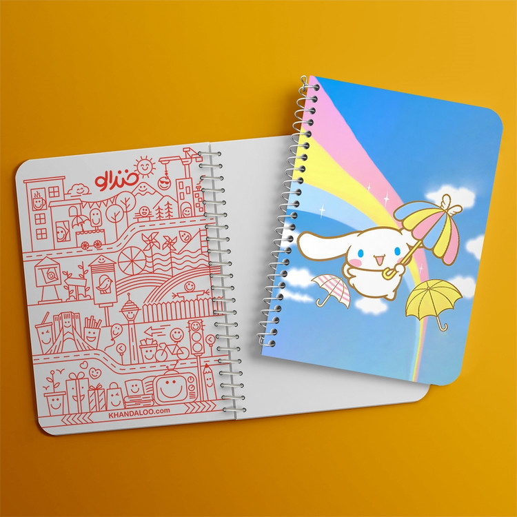 دفتر طراحی 50 برگ خندالو طرح سینامورول (Cinnamoroll) کد 37948