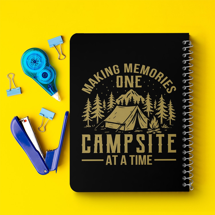 دفتر طراحی 50 برگ خندالو طرح کمپینگ (Camping) کد 37834
