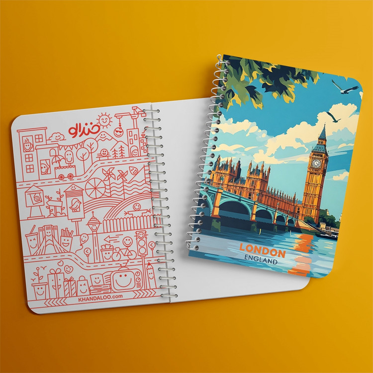 دفتر طراحی 50 برگ خندالو طرح لندن (London) کد 37714