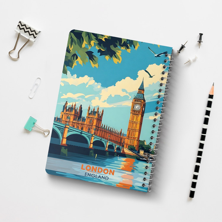 دفتر طراحی 50 برگ خندالو طرح لندن (London) کد 37714
