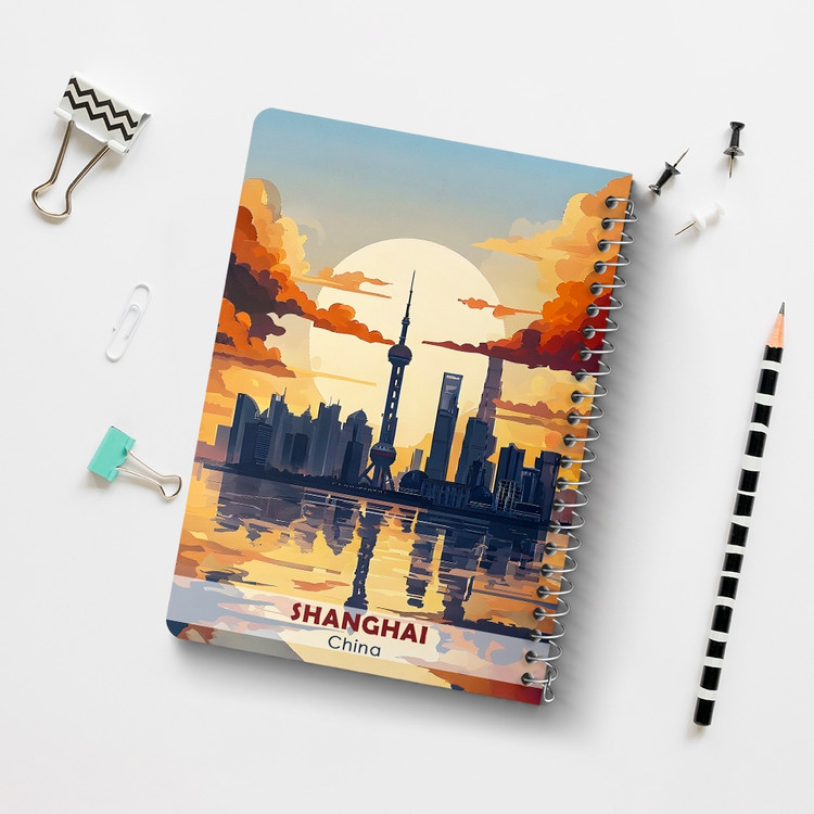 دفتر طراحی 50 برگ خندالو طرح شانگهای (Shanghai) کد 37711