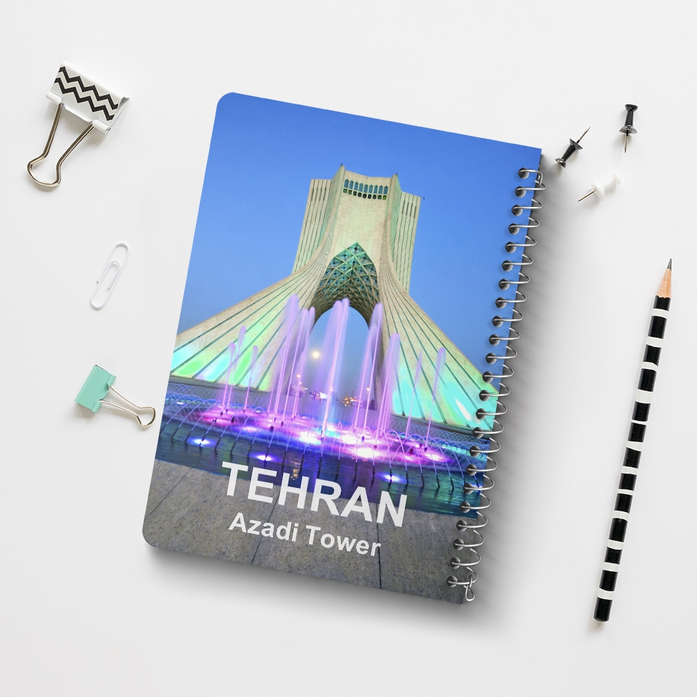 دفتر طراحی 50 برگ خندالو طرح برج آزادی تهران کد 37336