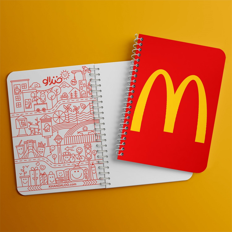 دفتر شطرنجی 50 برگ خندالو طرح مک دونالد McDonald's کد 8517
