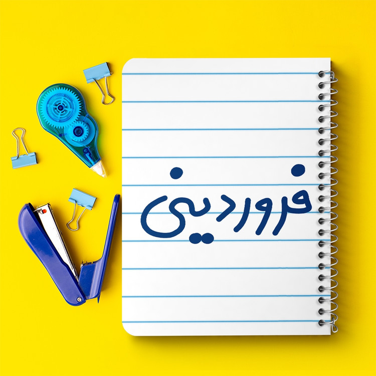 دفتر شطرنجی 50 برگ خندالو طرح فروردین ماهی کد 5589