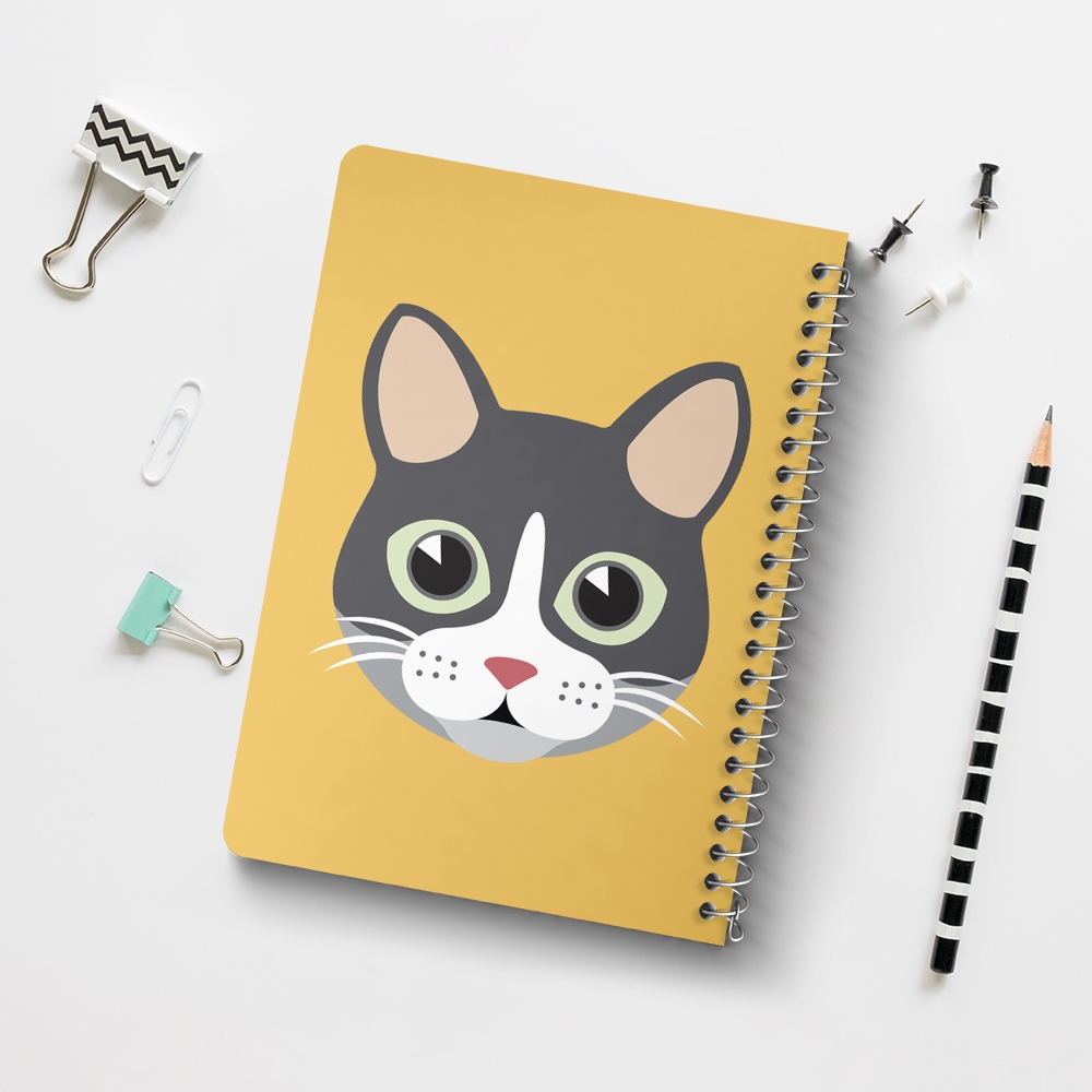 دفتر شطرنجی 50 برگ خندالو طرح گربه کد 5010