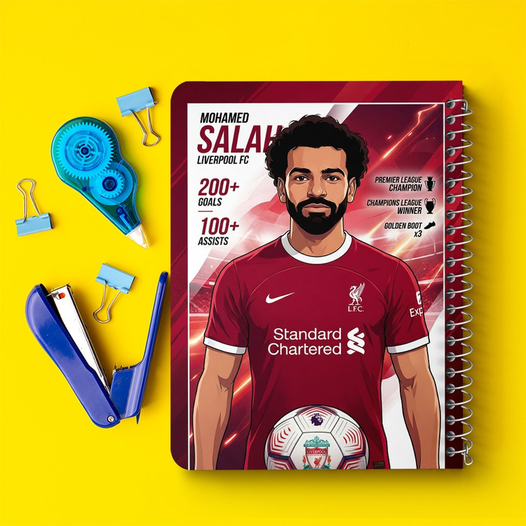 دفتر شطرنجی 50 برگ خندالو طرح محمد صلاح (Mohamed Salah) کد F14704