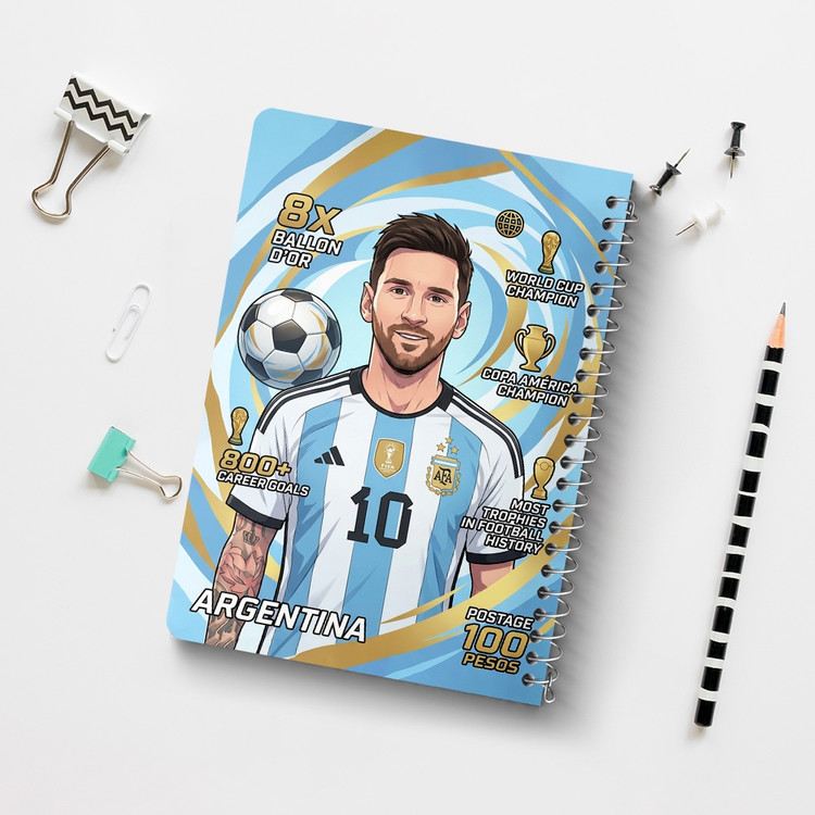 دفتر شطرنجی 50 برگ خندالو طرح لیونل مسی (Lionel Messi) کد F14689