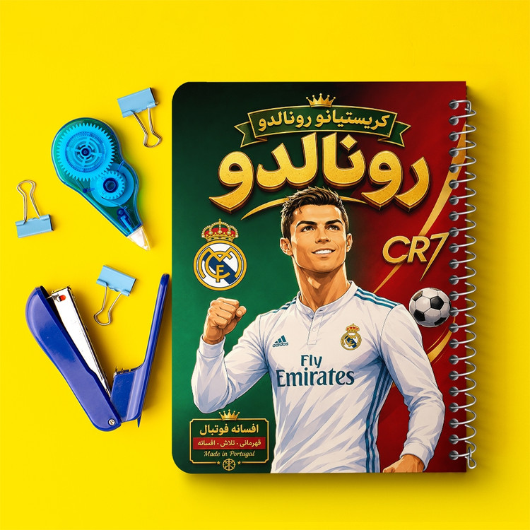 دفتر شطرنجی 50 برگ خندالو طرح کریستیانو رونالدو (Cristiano Ronaldo) کد F14687