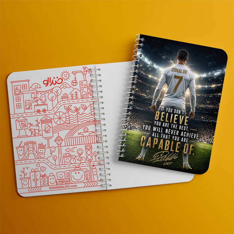 دفتر شطرنجی 50 برگ خندالو طرح کریستیانو رونالدو (Cristiano Ronaldo) کد F14686