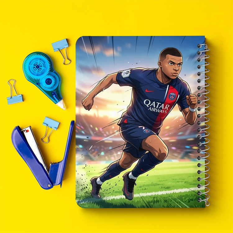 دفتر شطرنجی 50 برگ خندالو طرح کیلیان امباپه (Kylian Mbappé) کد F14676