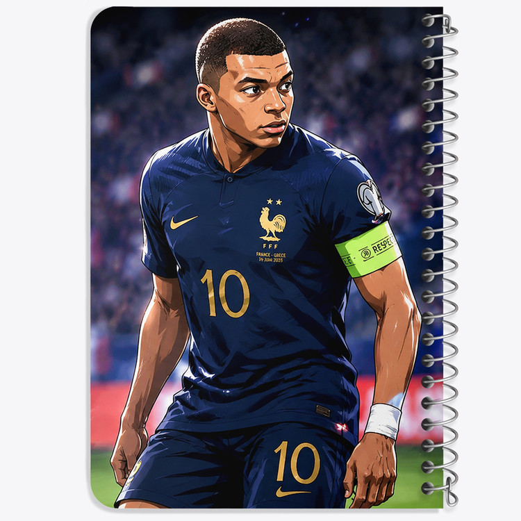 دفتر شطرنجی 50 برگ خندالو طرح کیلیان امباپه (Kylian Mbappé) کد F14675