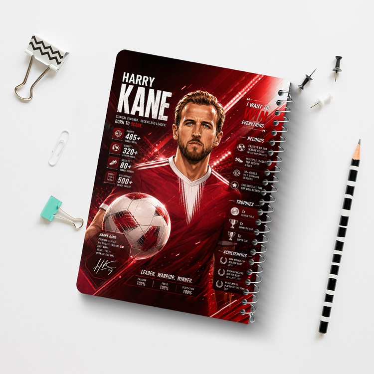 دفتر شطرنجی 50 برگ خندالو طرح هری کین (Harry Kane) کد F14669