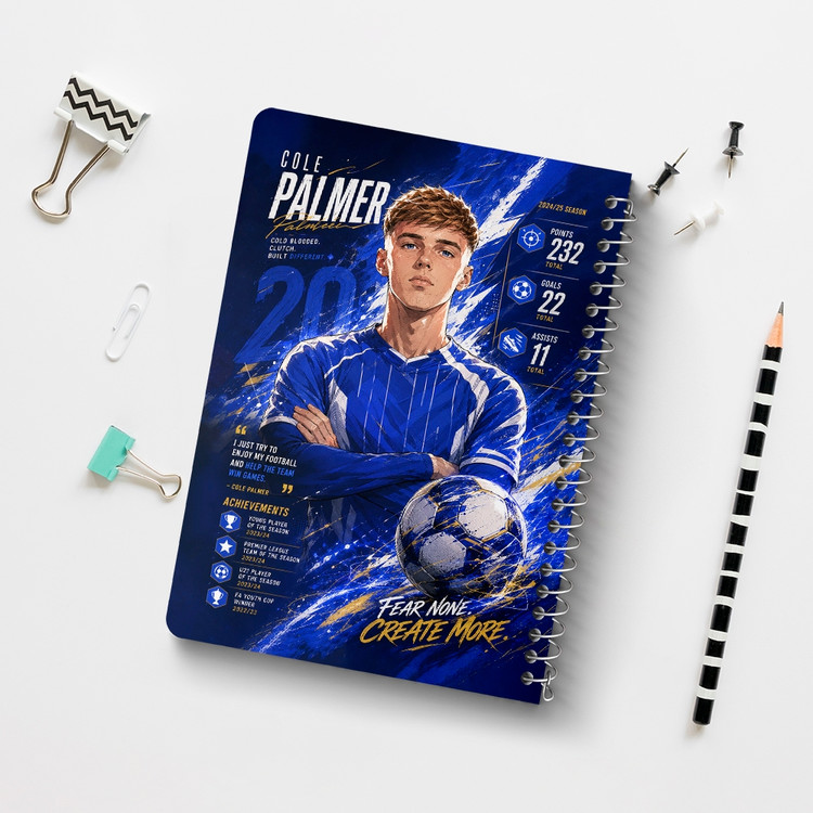 دفتر شطرنجی 50 برگ خندالو طرح کول پالمر (Cole Palmer) کد F14665